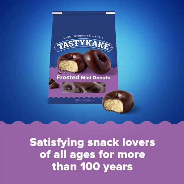 Tastykake Mini Donuts Variety Pack, Lemon, Powdered, Cinnamon, Frosted Flavors, 10 oz Bags