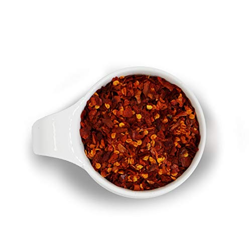 Calabrian Crushed Chili Dry Pepper Flakes, Large Shaker, Product of Italy, 250 g (8.81 oz) All Natural, Non-GMO, Product of Ital