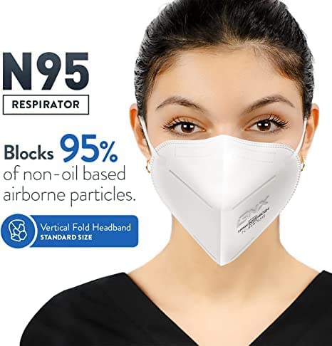 Bnx N95 Mask Niosh Certified Made In Usa Particulate Respirator Protective Face Mask (20-Pack, Approval Number Tc-84A-9315 / Mod
