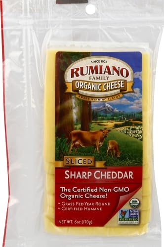 Rumiano Organic Sharp Cheddar Cheese, Sliced, 6 oz