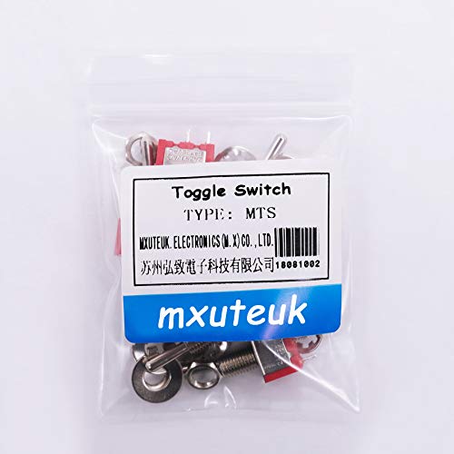 Mxuteuk 8Pcs Mts-103 3 Terminal 3 Position Spdt Mini Miniature Toggle Switch Car Dash Dashboard Onoffon 5A 125V 2A 250V