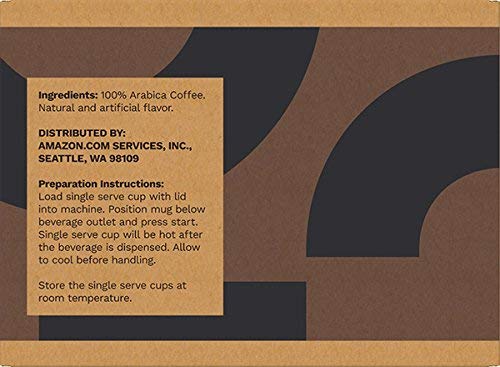 Solimo Light Roast Coffee Pods, Hazelnut Flavor, Compatible with Keurig 2.0, 100 Count, Pack of 1