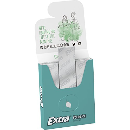Extra, Polar Ice Sugarfree Gum, 45 ct (Pack of 2)