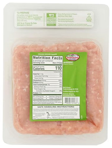 Bell & Evans, Organic Ground Chicken, 16 oz