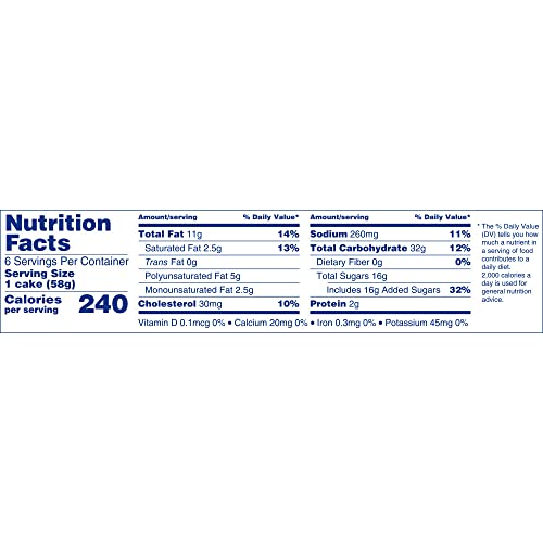 Entenmanns Minis Crumb Cake, Box of Snack Cakes, 12.25 oz, 6 Count