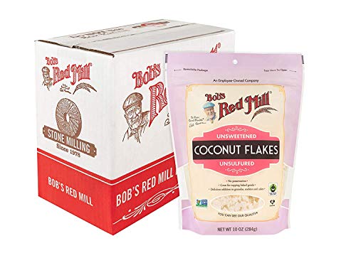 Bob'S Red Mill Resealable Unsweetened Coconut Flakes 10 Oz (Pack Of 3)