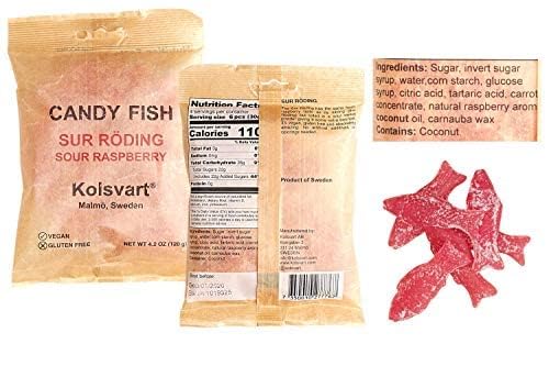 Kolsvart Swedish Candy Variety Pack, 4.2 Oz Each – Sour Raspberry, Sour Blueberry, Classic Rasp Berry, Elderflower & Black Currant Blend (Pack Of 5)