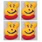 Edible Royal Icing Decorations - 2.25" Honey Bear Face - 4 count