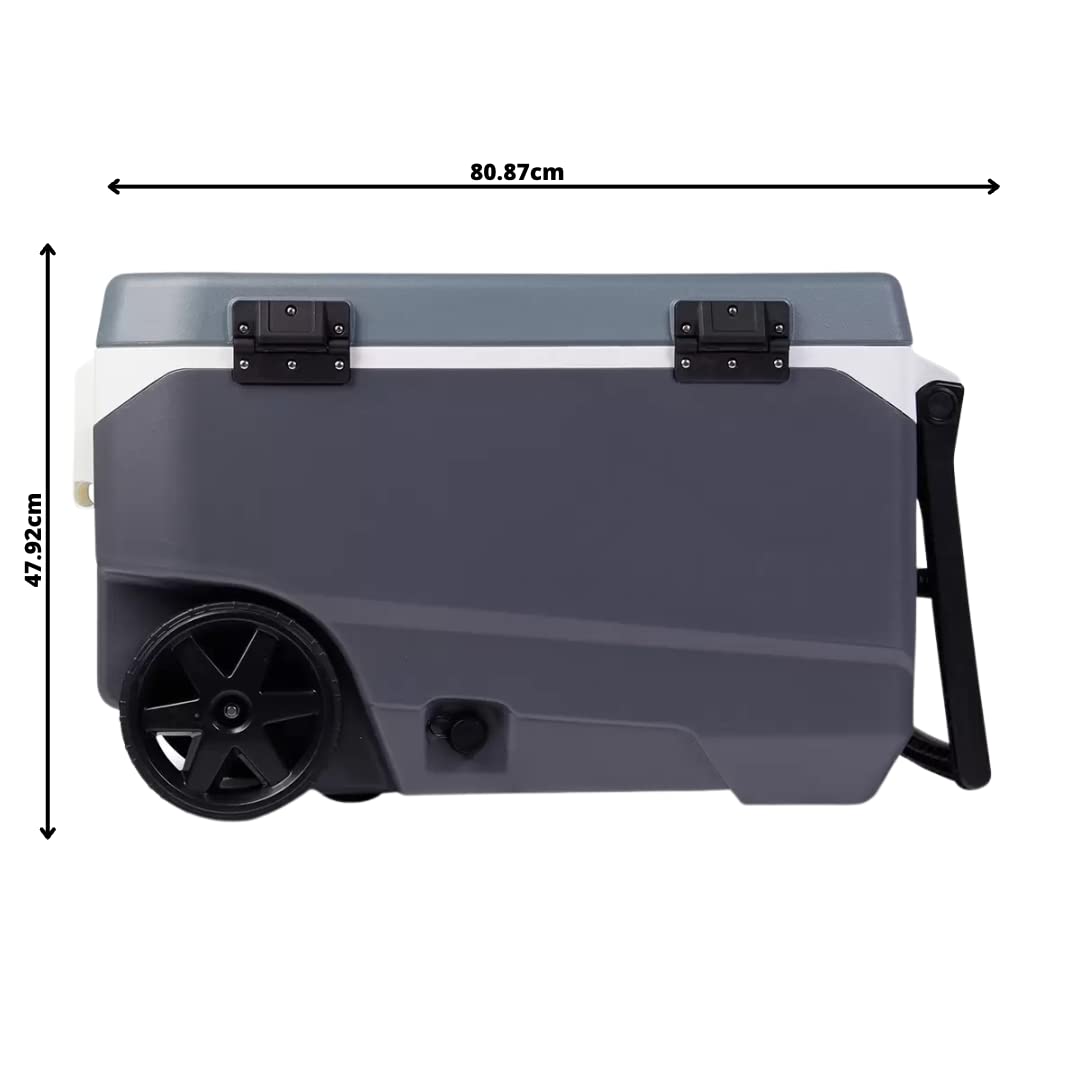 Igloo 90-Quart Maxcold Latitude Cooler - Grey, HDPE, Wheeled, Model 2622044