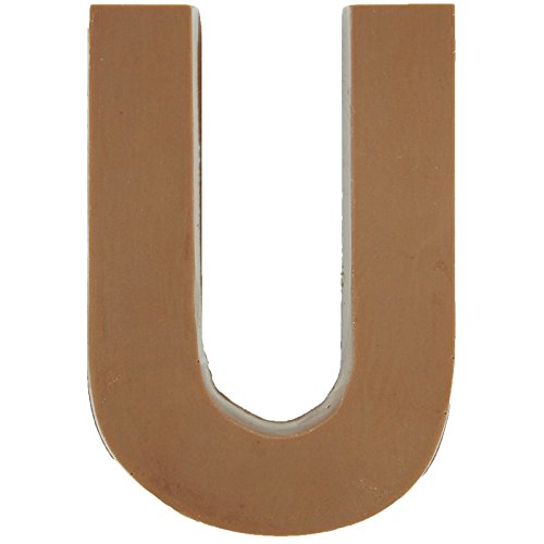 Philadelphia Candies Solid Milk Chocolate Alphabet Letter U, 1.75 Ounce Novelty Gift