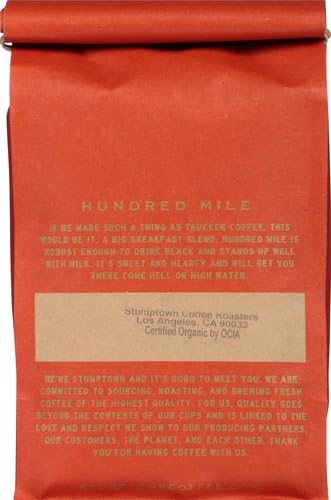 Stumptown Coffee Roasters Medium Roast Whole Bean Coffee | Organic | Hundred Mile | Jam and Toffee Notes | 24 Ounces