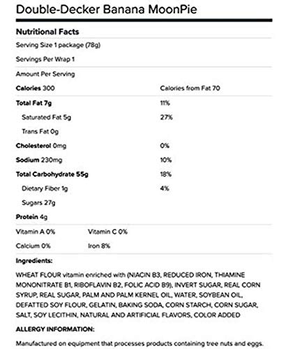 MoonPie Double Decker, Banana, 2.75 oz, 12 Count Pack