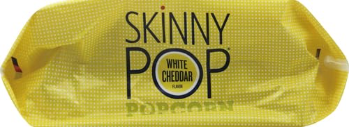 Skinnypop Popcorn, Gluten Free, Non-Gmo, Healthy Snacks, Skinny Pop Dairy Free White Cheddar Popcorn Snack Packs, 065 Oz Individ
