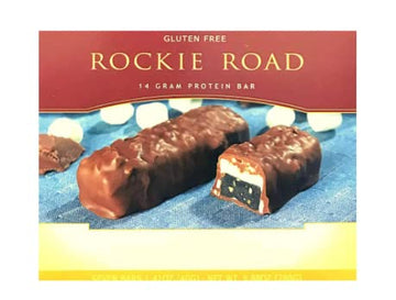 Nutmeg State Nutrition - High Protein Bars, Gluten Free, Low Calorie, Ideal Protein Compatible, 7 Servings Per Box (Rockie-Road)