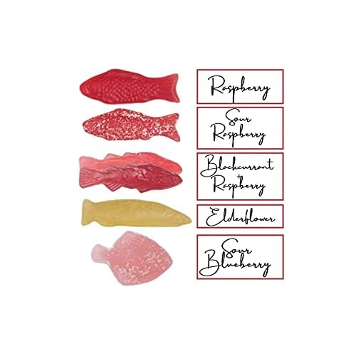 Kolsvart Swedish Candy Variety Pack, 4.2 Oz Each – Sour Raspberry, Sour Blueberry, Classic Rasp Berry, Elderflower & Black Currant Blend (Pack Of 5)