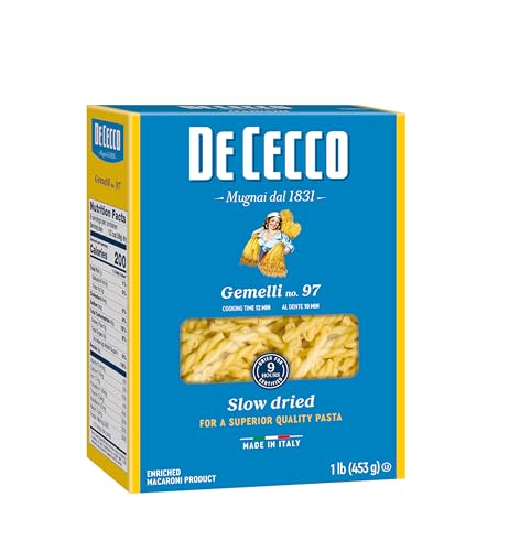 De Cecco Semolina Pasta, Gemelli No.97, 1 Pound (Pack Of 5)