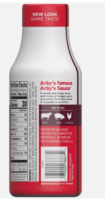 (2 Pack) Arbys Sauce 12oz Bottle Famous Classic Original Sandwich Red Sauce