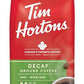 Tim Hortons 100% Arabica Medium Roast, Decaffeinated, Ground Coffee, 12 Ounce (Pack of 2)