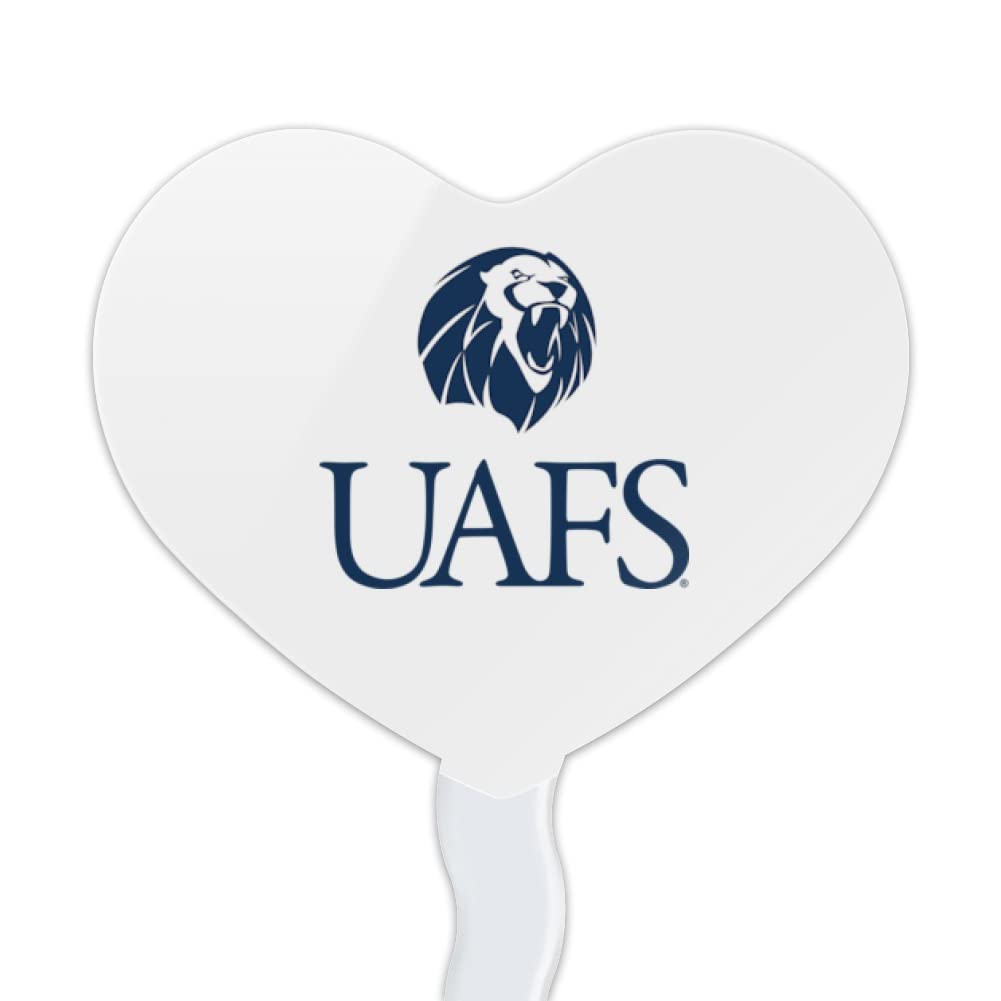 GRAPHICS & MORE Cupcake Toppers Set of 6 - University of Arkansas Fort Smith, Acrylic, Heart Love Design, One Size