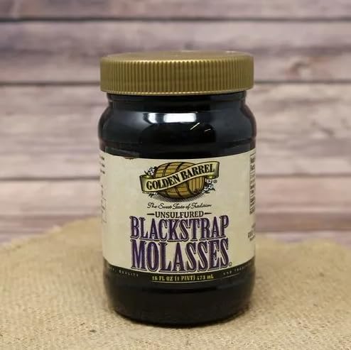 GOLDEN BARREL Unsulfured Black Strap Molasses, 32 Fl Oz, BLAWM-12/32