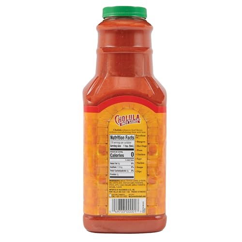Cholula Original Hot Sauce, 64 Fl Oz Bulk Container with Mexican Peppers, Perfect for Tacos, Wings, and More