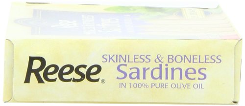 Reese Skinless And Boneless Sardines In Olive Oil, 3.75-Ounces (Pack Of 10)