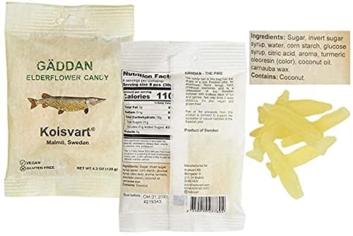 Kolsvart Swedish Candy Variety Pack, 4.2 Oz Each – Sour Raspberry, Sour Blueberry, Classic Rasp Berry, Elderflower & Black Currant Blend (Pack Of 5)