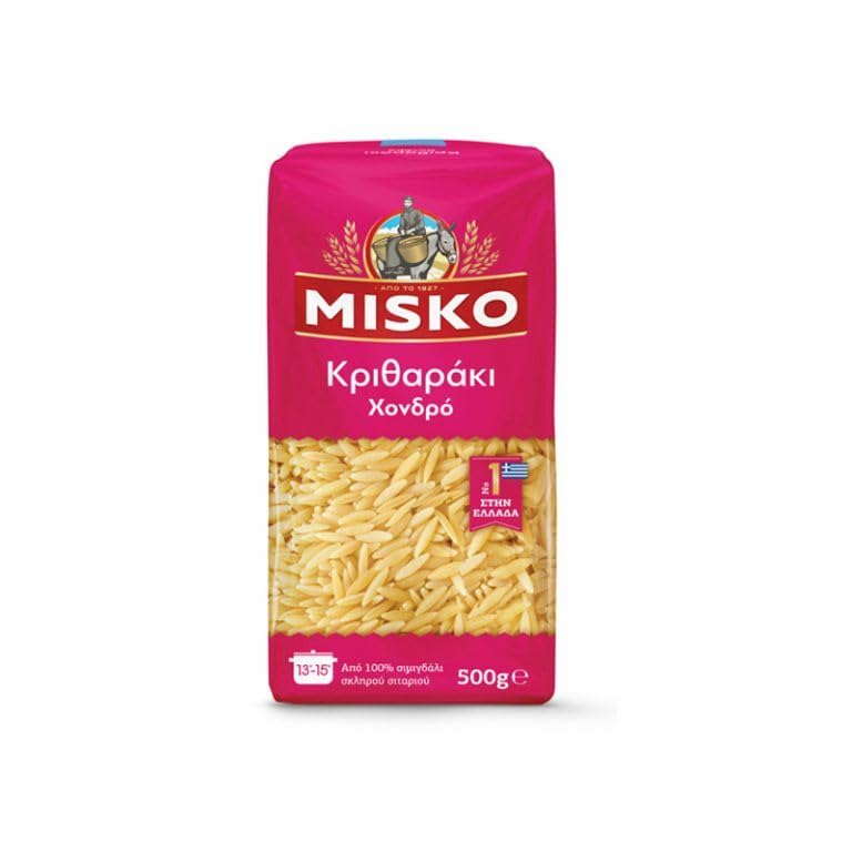 Misko Orzo Greek Pasta Noodles 500G (5 Pack) Risoni Large