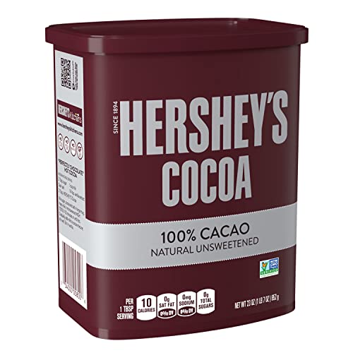 HERSHEYS Natural Unsweetened Cocoa Powder Can, 23 oz