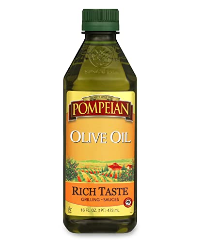 Pompeian Rich Taste Olive Oil, Rich, Full Flavor, Perfect For Grilling & Sauces, Naturally Gluten Free, Non-Allergenic, Non-Gmo, 16 Fl. Oz.
