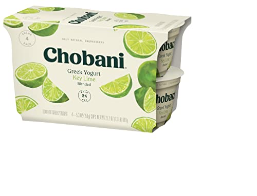 Chobani Low-Fat Greek Yogurt Key Lime Blended 5.3oz 4-pack