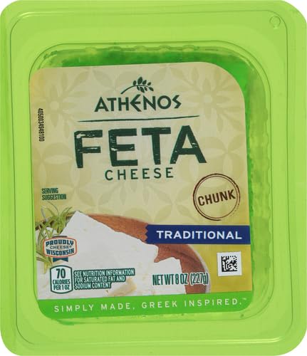 Athenos Chunk Traditional Feta Cheese (8 oz Tub)