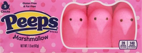 Just Born Peeps Chicks Candy, Pink, 1.5 Oz (Pack Of 2)