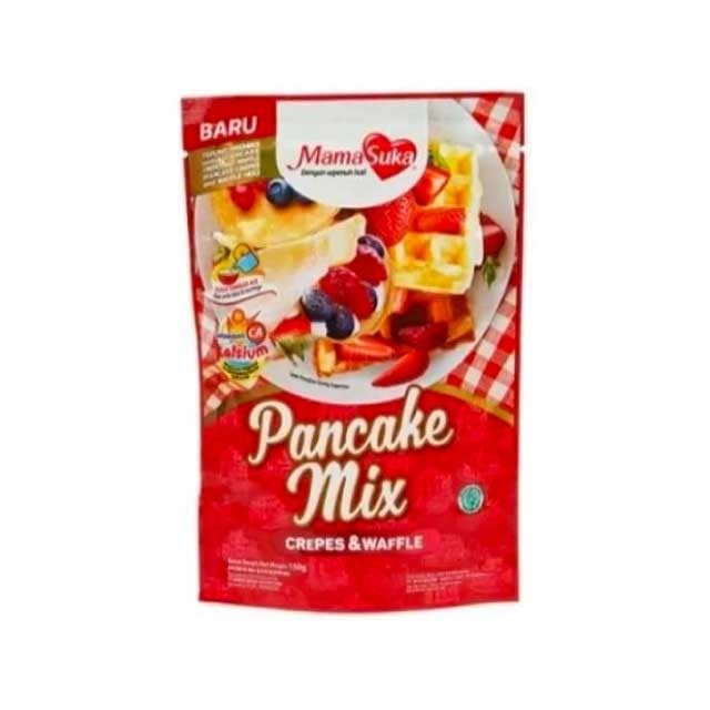 MamaSuka Pancake Mix Crepes & Waffle, 150 gram (Pack of 3)