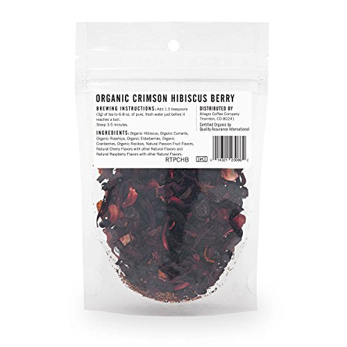 Allegro Tea, Organic Crimson Hibiscus Berry, Loose Leaf Tea, 1 Oz