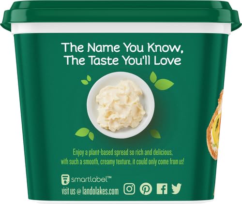 Land O Lakes Plant-Based Creamy Spread, Vegan & Gluten-Free, Spreadable, 15 oz tub