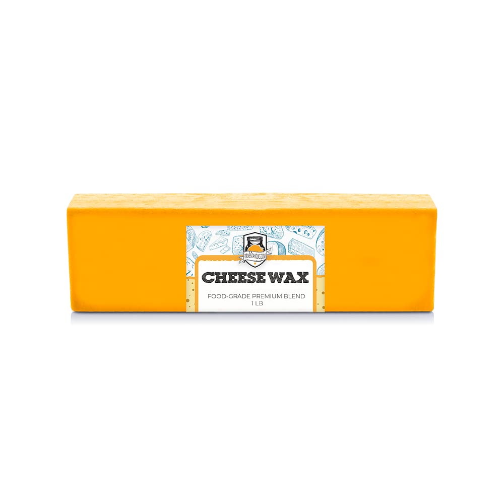 Fermentaholics Premium Cheese Wax for Hard & Aged Cheeses - 1 lb - Orange