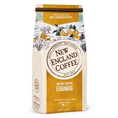 New England Coffee Eggnog Medium Roast Ground Coffee  11oz Bag (Pack of 1)