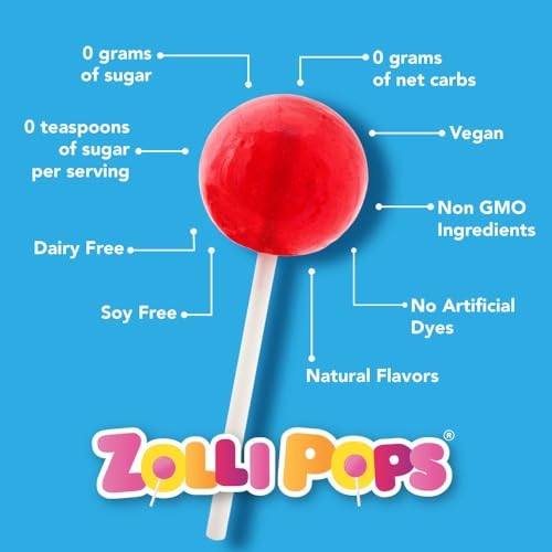 Zollipops The Clean Teeth Pops, Anti Cavity Lollipops, Delicious Flavors, Tropical, 5.2 Ounce ( Package May Vary)