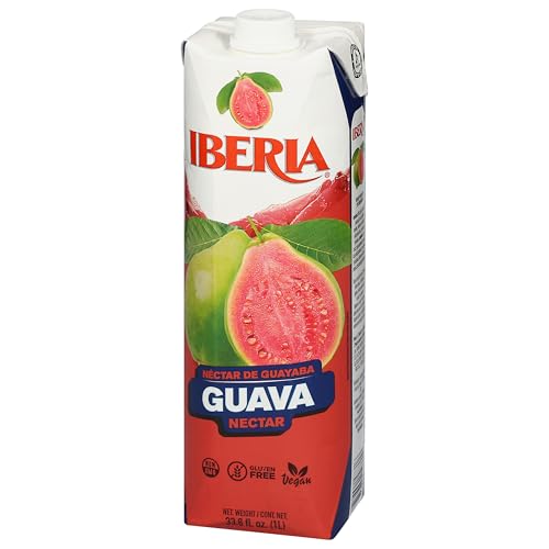 Iberia Guava Nectar Juice, 33.8 Fl Oz, Pack of 3, Guava Flavor