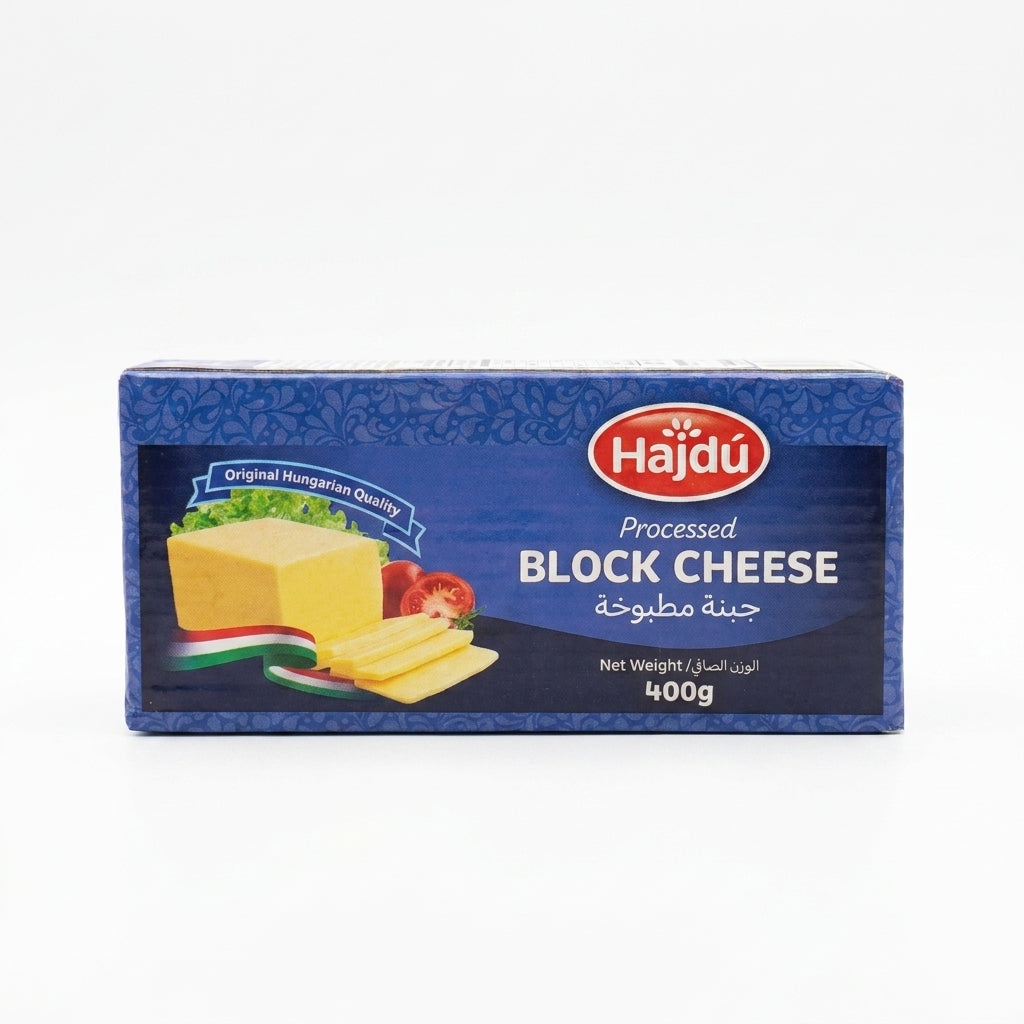 Hajdú Processed Block Cheese 400g - Original Hungarian Quality