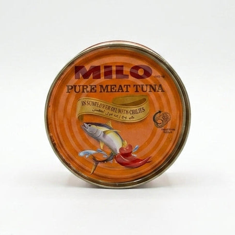Milo Pure Meat Tuna in Sunflower Oil with Chilis - Premium Canned Tuna