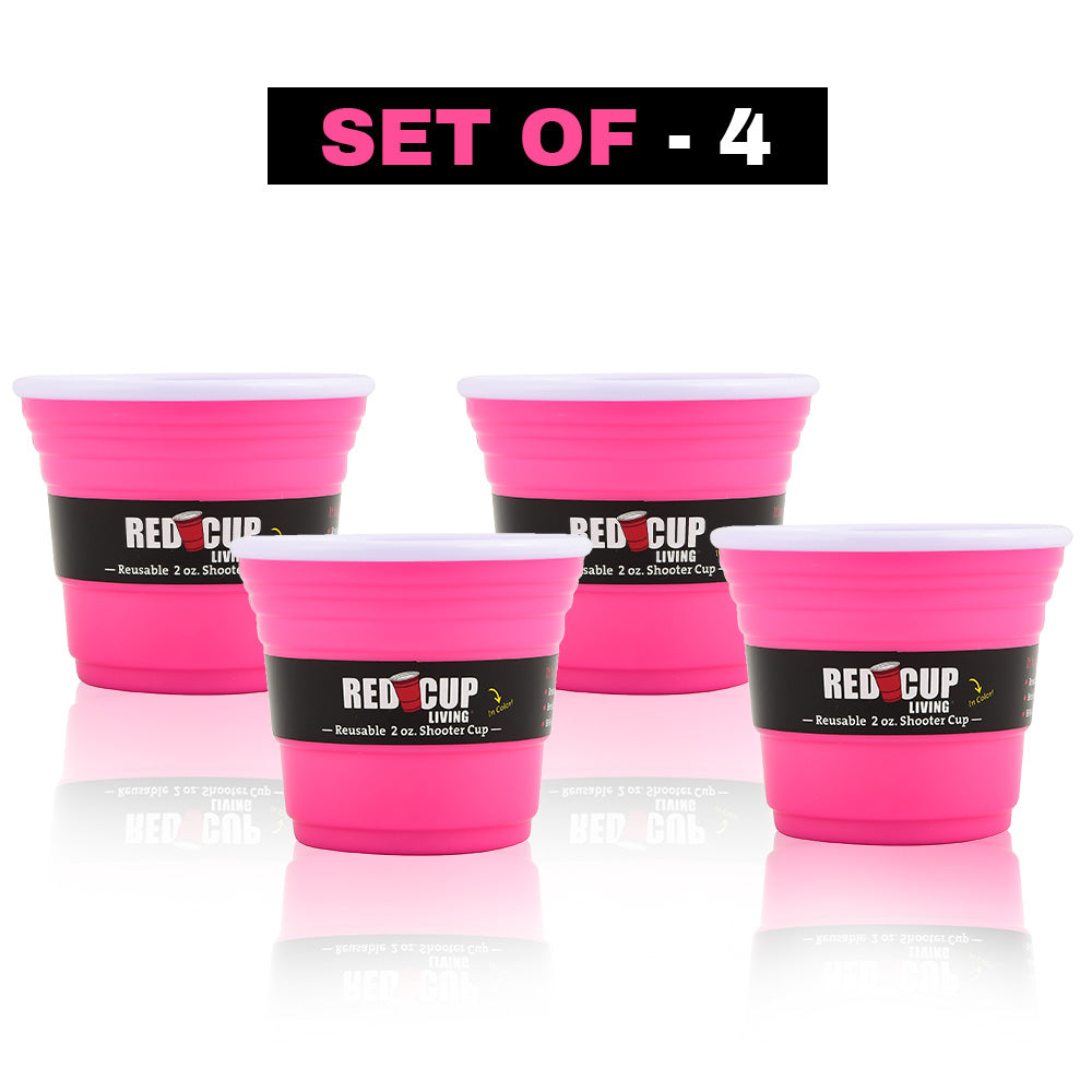 Redcupliving 2 oz Pink Reusable Shooter Cup