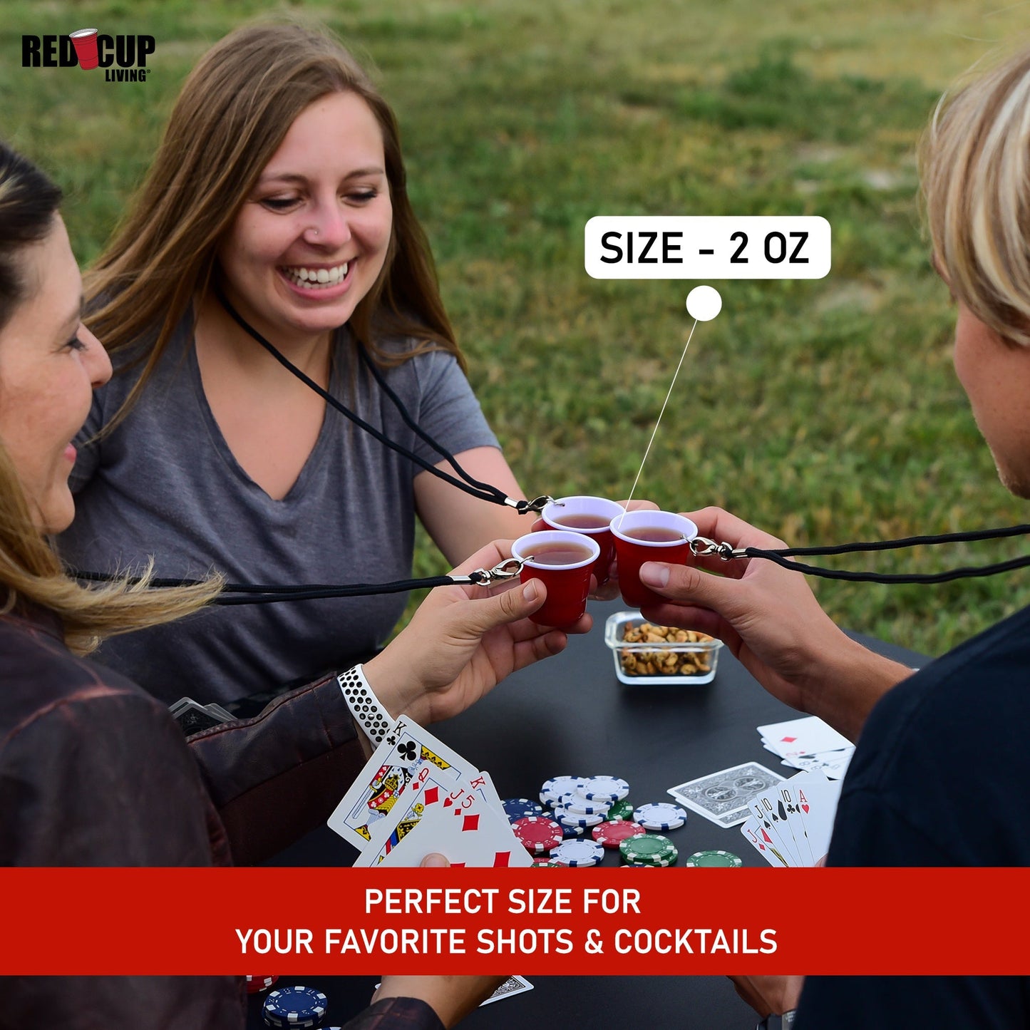 Redcupliving 2 oz Reusable Red Shooter Cup