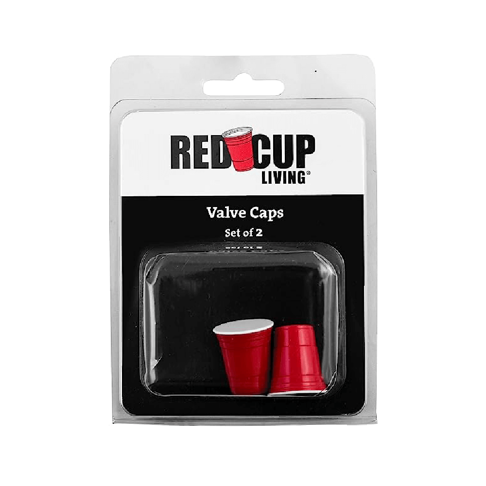 Redcupliving Red Tire Valve Stem Caps (Set of 2)