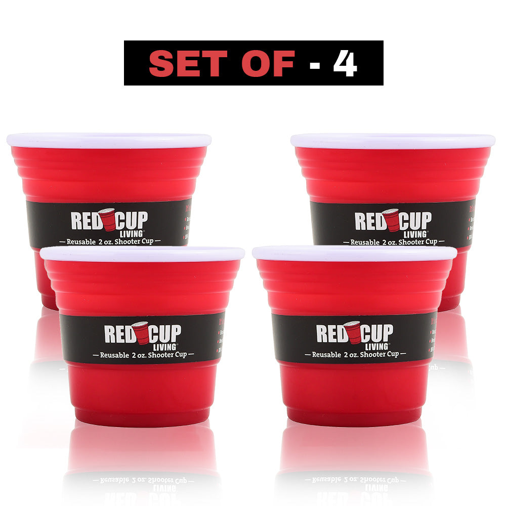 Redcupliving 2 oz Reusable Red Shooter Cup