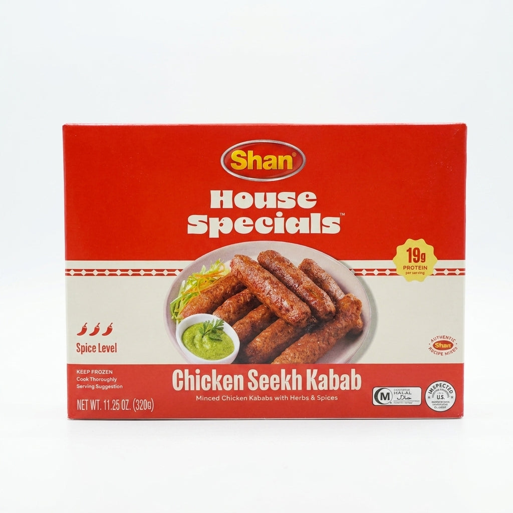 Shan Chicken Seekh Kabab 11.25 oz - House Specials Frozen Kababs