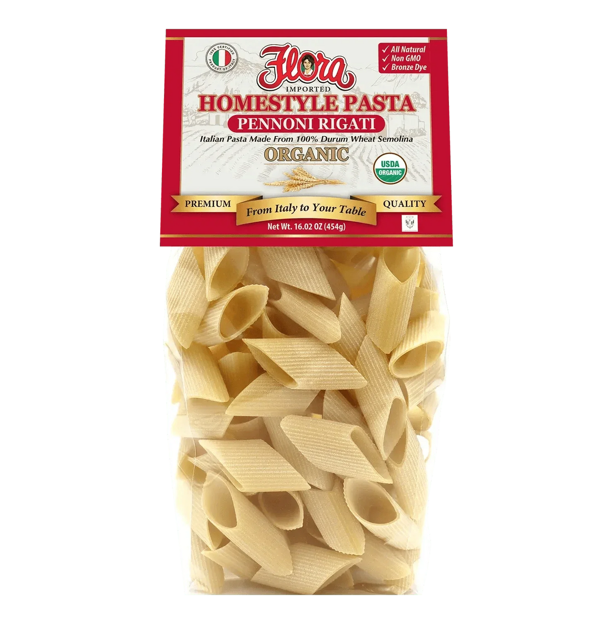 Homestyle Pennoni Rigati Pasta - Organic - 16.02 oz