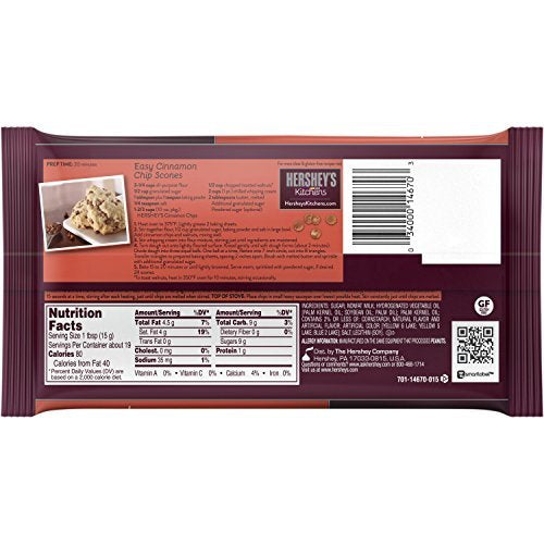 Hersheys, Cinnamon Baking Chips, 10oz Bag (Pack of 3)