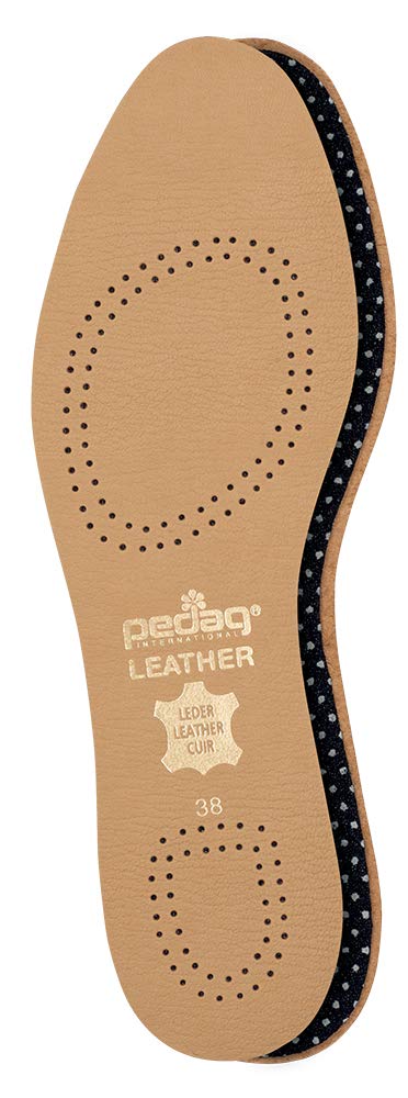 Pedag Leather Insole Withsweat Wicking Carbon Layer, Handmade In Germany, Fits Pumps And Dress Shoes, Tan, Us M15 / Eu 48